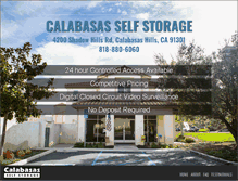 Tablet Screenshot of calabasasselfstorage.net